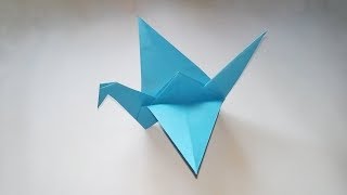 How To Make an Origami Flapping Bird  Easy Origami Intructions [upl. by Eiramannod563]