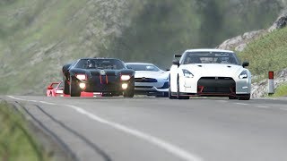 Ford GT40 vs Nissan GTR vs Ferrari F40 vs Citroen GT vs Aston Martin Vantage [upl. by Lazes]