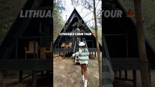 Lithuanian tree house tour 💃🏾🍁 lithuania cabin treehouse shorts short [upl. by Johannah]