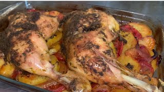 Cuisses de poulet aux légumes au four recette rapide et économique [upl. by Eilrahs]