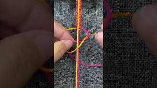 Square knot bracelet making  How to make easy bracelet shorts [upl. by Selway656]