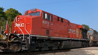 NEW LIVERY CP 8822 KCSM 4544 CPKC 9375 at Palgrave SEP 12 2024 [upl. by Riana363]