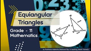 Equiangular Triangles  Grade 11  Mathematics  National Curriculum [upl. by Sucirdor434]