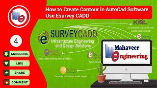 How to Create Contour in AutoCad Software Use Esurvey CADD [upl. by Atekahs]