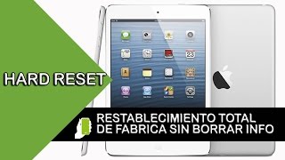 IPAD Restablecimiento de fabrica sin borrar informacion [upl. by Regnij]