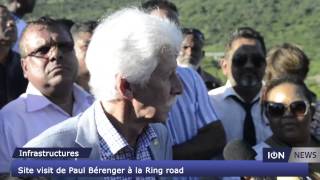 Paul Bérenger effectue une site visit à la Ring Road [upl. by Fassold996]