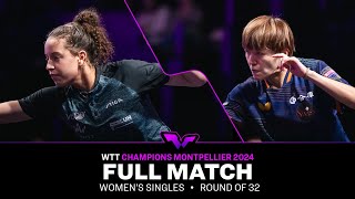 FULL MATCH  Hana Goda vs Huang YiHua  WS R32  WTTMontpellier 2024 [upl. by Vladimar]