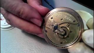 Waltham Model 1883 Mainspring Replacement Part 3 of x [upl. by Hnamik]