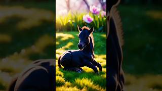 Friesian horse Life Cycle  3D animation funny [upl. by Arracahs]