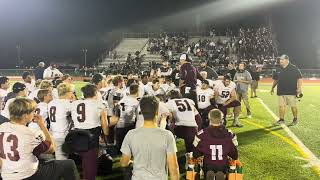 Lehightons Tom McCarroll talks with team after beating Blue Mountain [upl. by Nnyliram997]