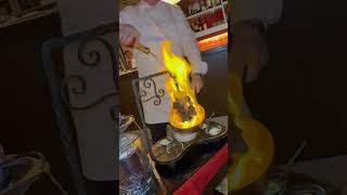 Grizzly Flambé in Geneva a tradition Restaurant Le Grizzly Sarl Le Grand Saconnex geneve swiss [upl. by Walrath452]