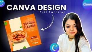 How to Create Stunning Food Social Media Posts with canva in 3 Min  Designer Ankita [upl. by Sidnee]