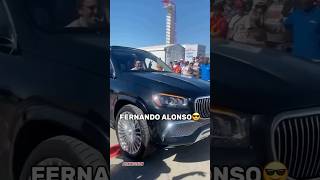 Fernando Alonso arriving at the track 😎 [upl. by Leaj199]