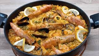 Paella di mare بايلا بالدجاج وفواكه البحرطريقة سهلة مع أسرار نجاحها مذاق لايقاوم😋 أروع وألذ الأطباق [upl. by Ittak]