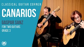 Canarios by Gaspar Sanz Arranged for Two Guitars [upl. by Breban]