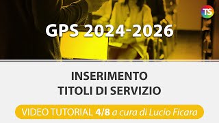 VIDEO TUTORIAL Gps 2024 come inserire titoli di servizio  48 [upl. by Krissy]