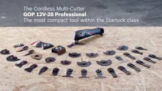 Bosch GOP 12V28 Professional cordless multicutter [upl. by Ridgley251]