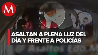 Continúan asaltos a transporte en Ecatepec Estado de México [upl. by Akital]