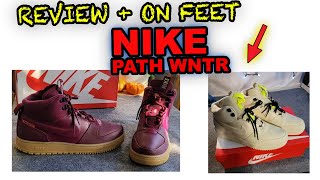 NIKE Path Winter WNTR Review  Beetroot and FossilVoltElectro Colorway  On FEET [upl. by Uzzi]