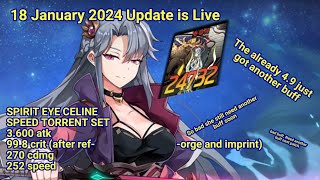 Epic Seven  Buffed Spirit Eye Celine  18 January 2024 Update  She Become Crazier [upl. by Renckens]