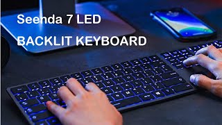 Seenda 7 LED Backlit Keyboard Laptop with Wireless Bluetooth Keyboard [upl. by Atinwahs]