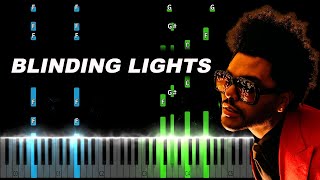 The Weeknd  Blinding Lights Piano Tutorial [upl. by Jotham]