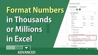 Excel How to format numbers in thousands or millions by Chris Menard [upl. by Ambert]