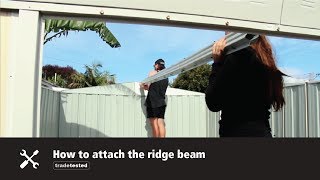 Shed Assembly Tips  How to attach the ridge beam [upl. by Chariot]