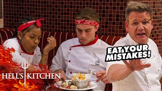 Red Team Forced To Eat Their Mistakes Before Getting Kicked Out Immediately  Hells Kitchen [upl. by Elimay]