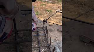 Bend rebar pile shorts shortsfeed skills [upl. by Gimble]