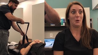 Massage therapist gets UNBELIEVABLE Chiropractic Adjustment [upl. by Redmund]