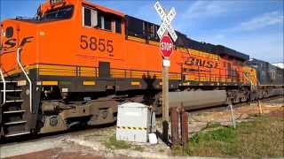 BNSF 5855s Day In Lakeland FL Monday 111913 [upl. by Htidirrem]