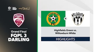 FQPL 3 Darling Downs Women Grand Final  Highfields Green vs Willowburn White Highlights [upl. by Remy386]