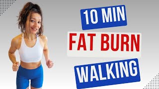 10 MIN FAT BURN INDOOR WALKING WORKOUT  Weight Loss Walk at home [upl. by Sklar]