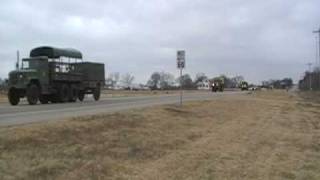 Oklahoma Convoy of Military Trucks 121209 2 [upl. by Kaya]