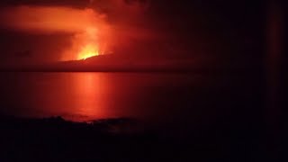 Footage emerges of volcanic eruption on uninhabited island [upl. by Hilda]