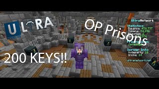 Opening 200 keys in OP Prisons  Minecraft Ultranetwork OP Prisons [upl. by Adamsen]