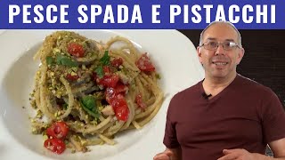 Spaghetti alla siciliana con pesce spada e pistacchi [upl. by Tomaso697]