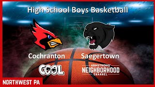 High School Boys Basketball Cochranton vs Saegertown Jan 26 2023 [upl. by Lainad]