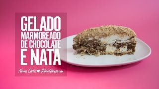 Gelado Marmoreado de Chocolate e Nata [upl. by Hairehcaz]