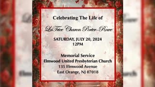 Memorial Service  LaTrice Charon PorterRowe [upl. by Onileba]