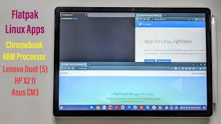 Install Linux Apps using Flatpak on Chromebook with ARM64 aarch64 Lenovo Duet amp HP X2 11 [upl. by Sudnor706]