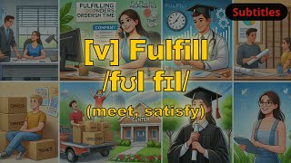 v Fulfill meaning meet satisfy with 5 examples [upl. by Eyllib936]