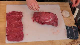 2 ways of cutting a beef sirloin tip [upl. by Nnayr]