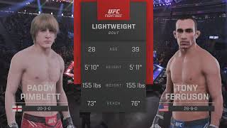 Paddy Pimblett Vs Tony Ferguson [upl. by Giustino]