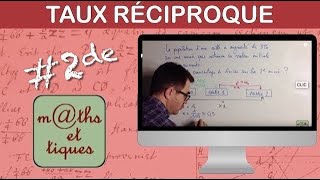 Calculer un taux dévolution réciproque  Seconde [upl. by Hun]