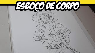 Como desenhar corpo anime  esboço de corpo  tutorial [upl. by Idalina974]