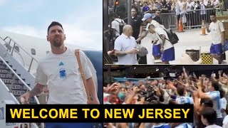 Thousands of Fans Welcome Lionel Messi in New Jersey Ahead of Argentina vs Chile Match  Messi News [upl. by Amara]