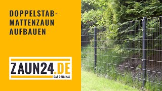 Doppelstabmattenzaun aufbauen  Montagevideo  ZAUN24 [upl. by Dnanidref821]