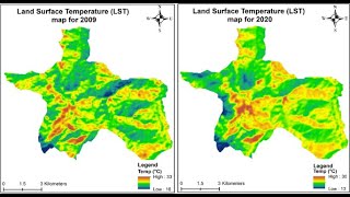 Land surface temperature LST monitoring using Landsat imagery in Google Earth Engine [upl. by Hakceber286]